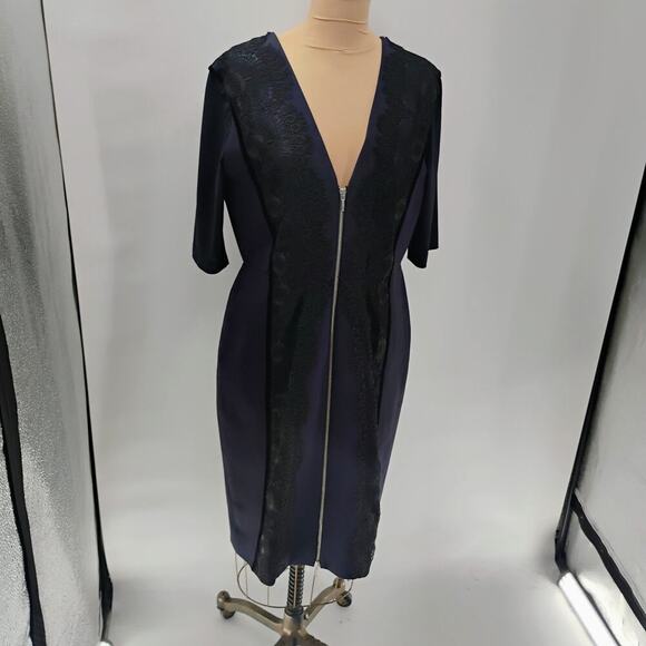catherine Deane Blue Fitted MIDI Formal Dress size 12 - Picture 1 of 12